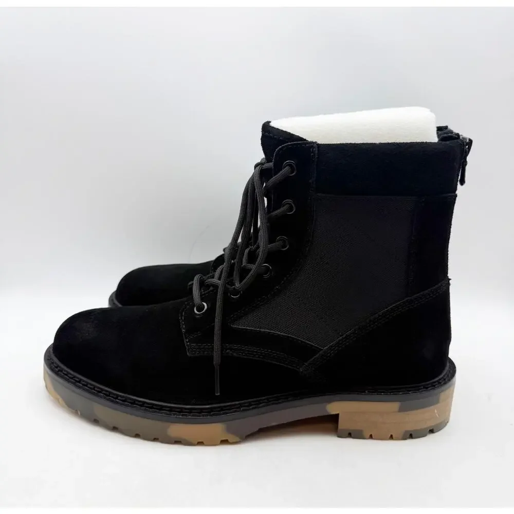 Saint Morta Mens Legion Ankle Combat Boots Size 8 EU 42 Black Suede NIB